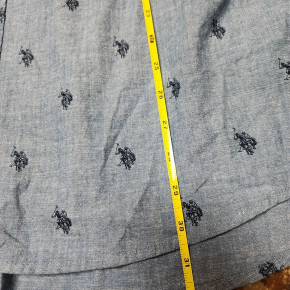 U.S. Polo Assn. Light Blue Casual Shirt with Navy Accents - Picture 4 of 9
